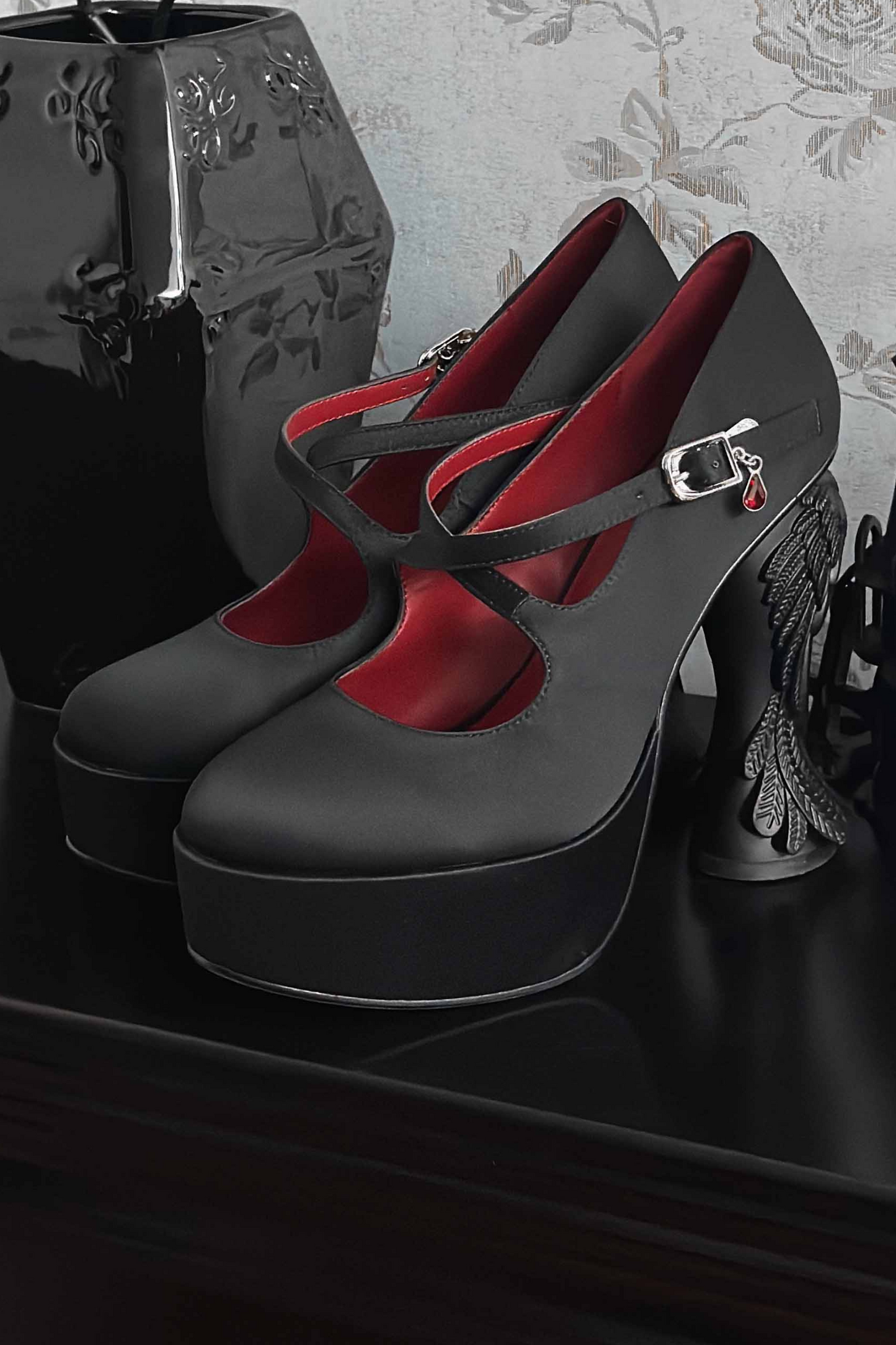 Gothic Sense Dark Angel Wing Heels