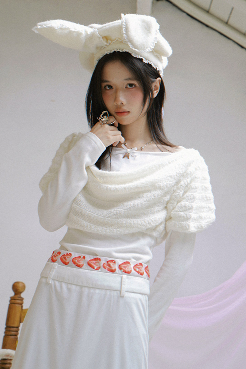 Draped Collar Whip Top