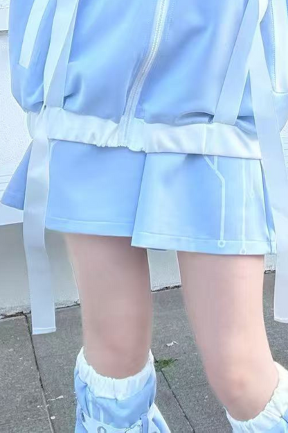 Aqua Angelic Subculture Hoodie Jacket + Pants + Leg Cover