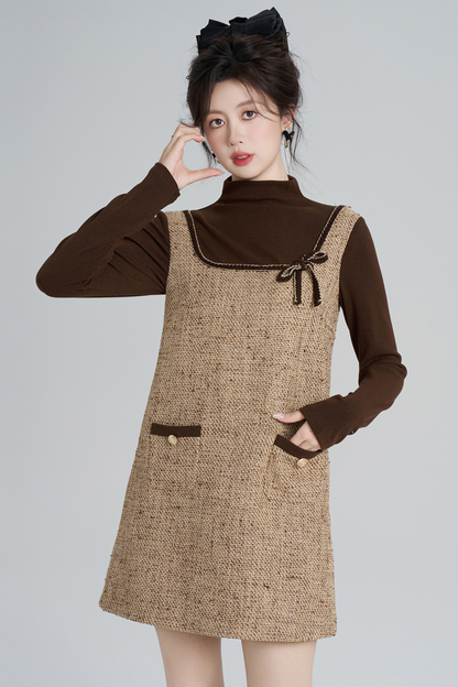 Coffee Colored Preppy Dress