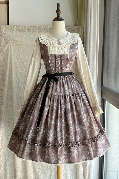 Sketch Wild Rose Lolita Jumper Skirt