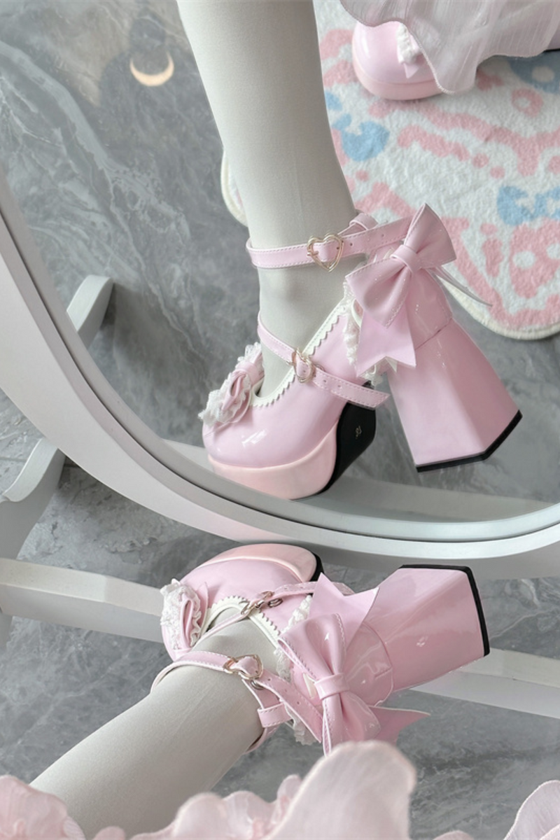 Ruffle Ribbon Lolita Shoes