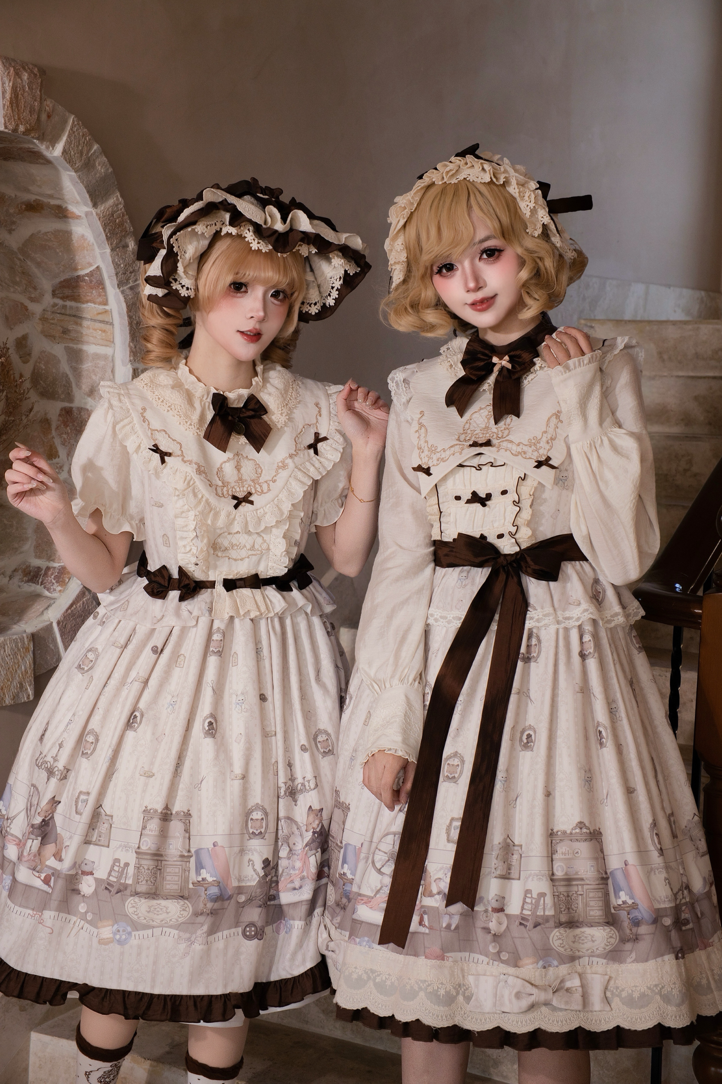 [pre-order Deadline: March 26] Cherry Lolita Dress + Jumper Skirt + Shirt + Bonnet + Headband