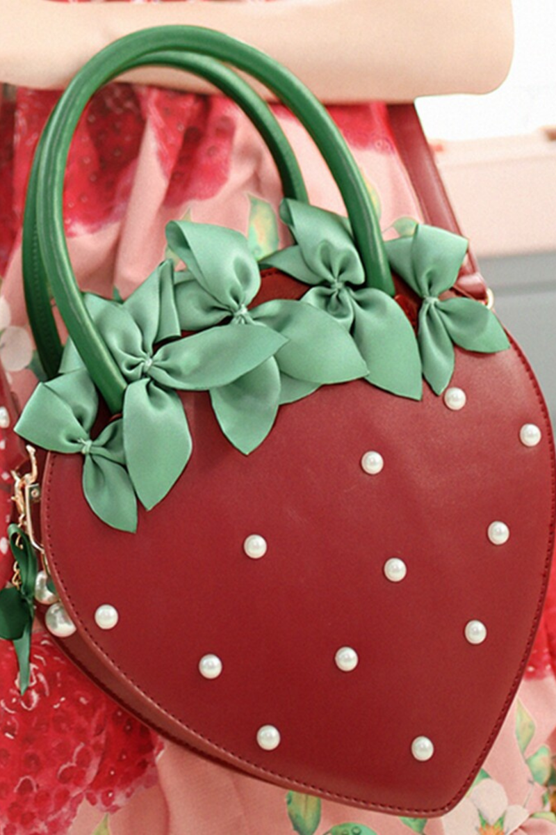 Strawberry Pearl Bow Handbag
