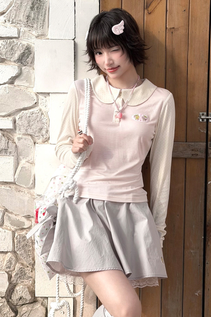 Sugar Heart Long Sleeve Top + Skirt
