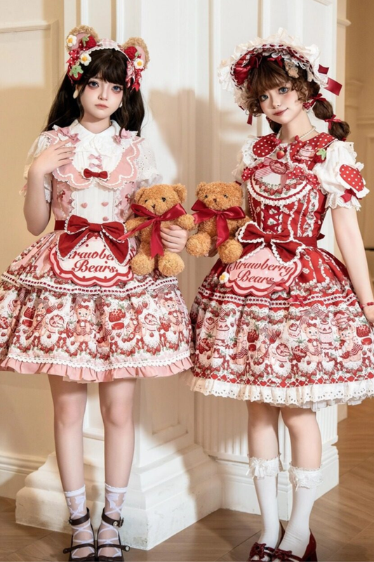 Bear Strawberry Field Lolita Jsk + Shirt