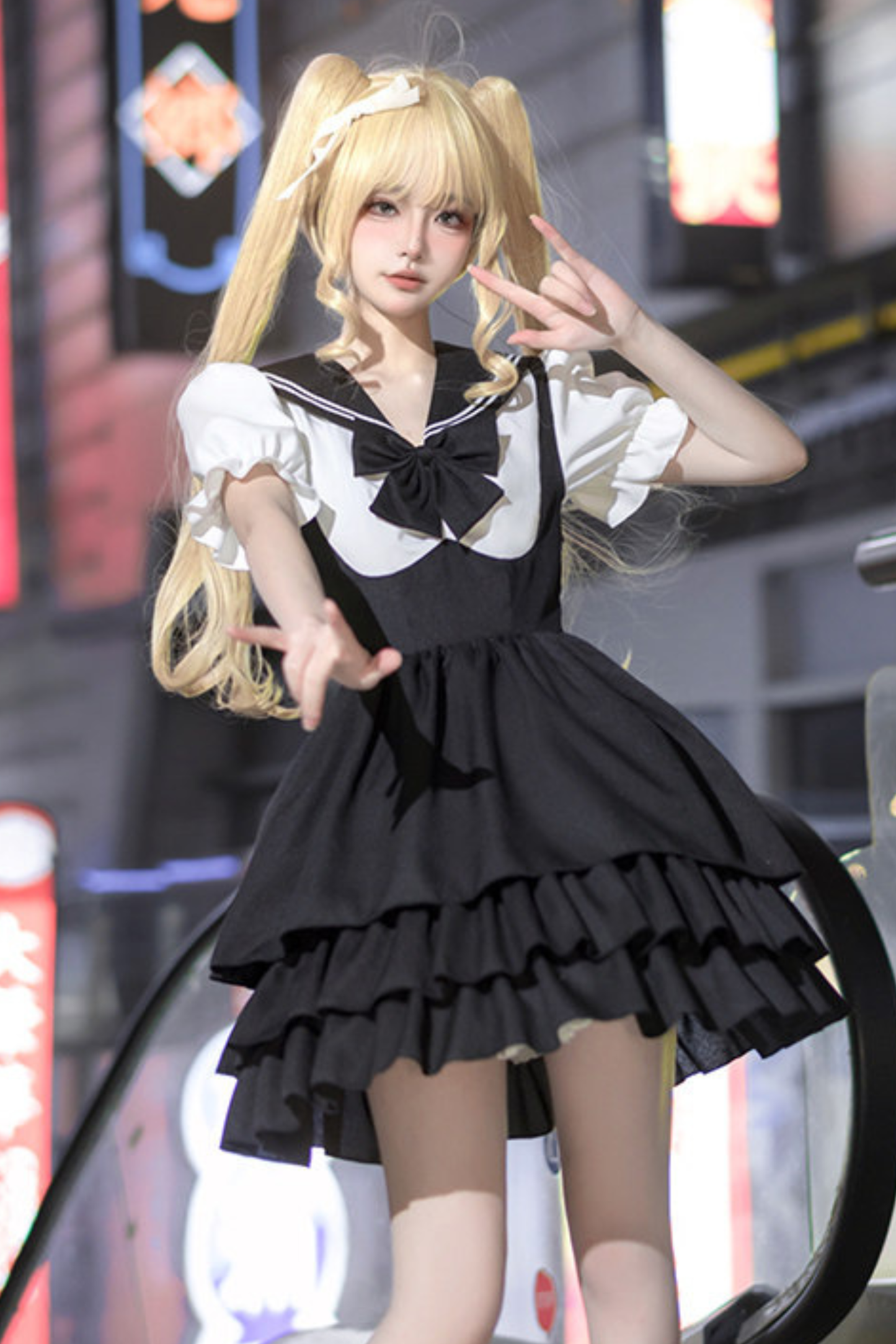 Dark Sailor Dress + Innerwear Skirt