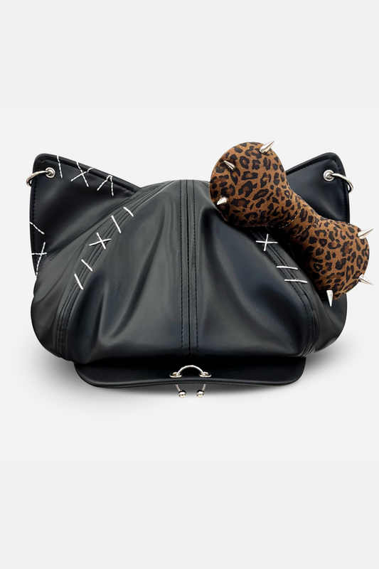 Studded Bowknot Octagonal Cap