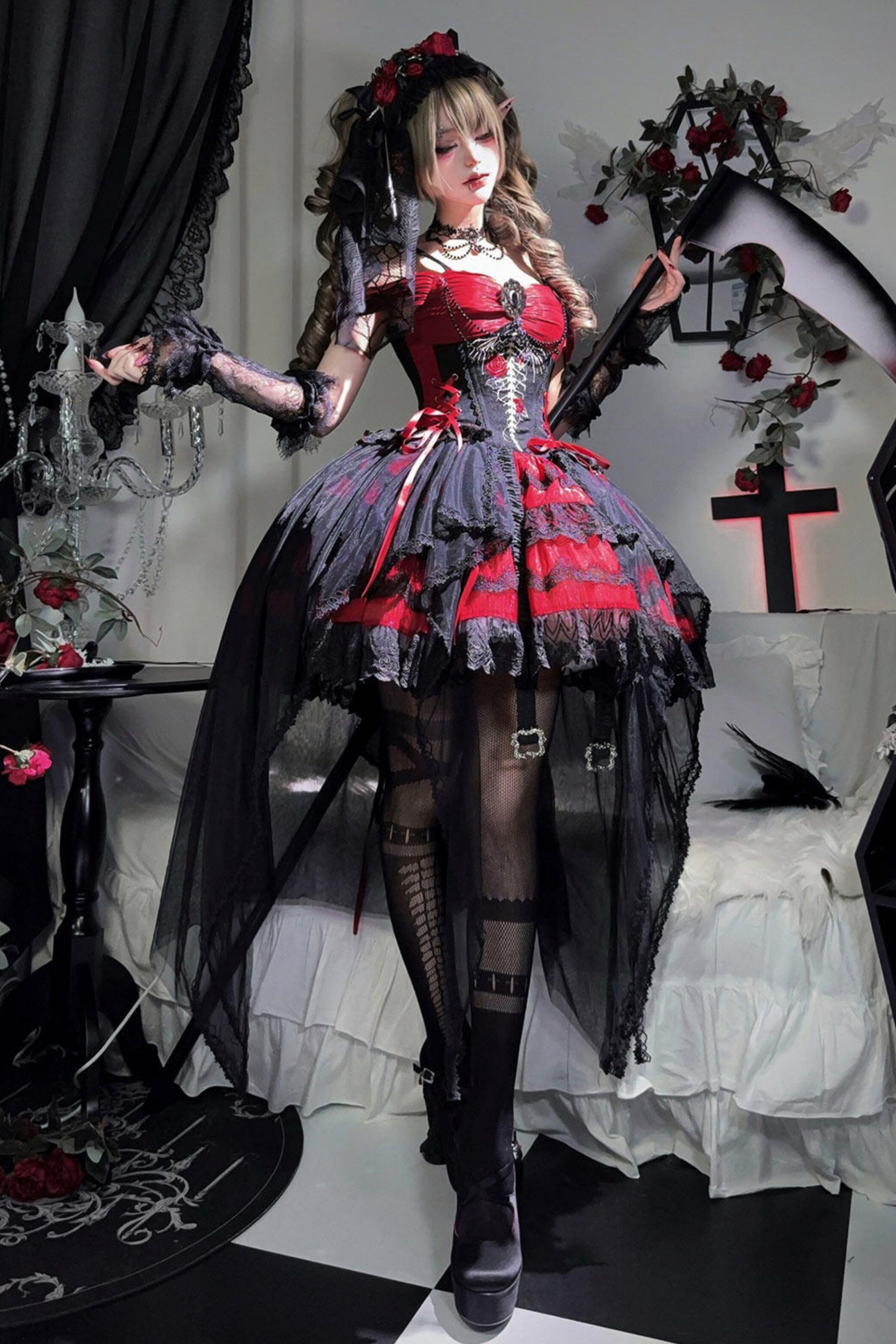 Dragonborn Gothic Dress + Necklace