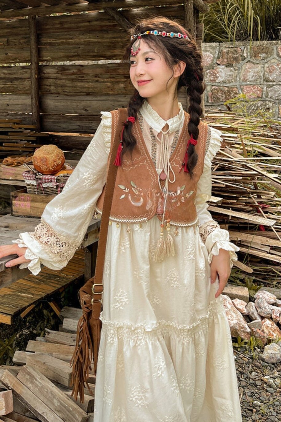 Resort Tassel Vest Dress Set