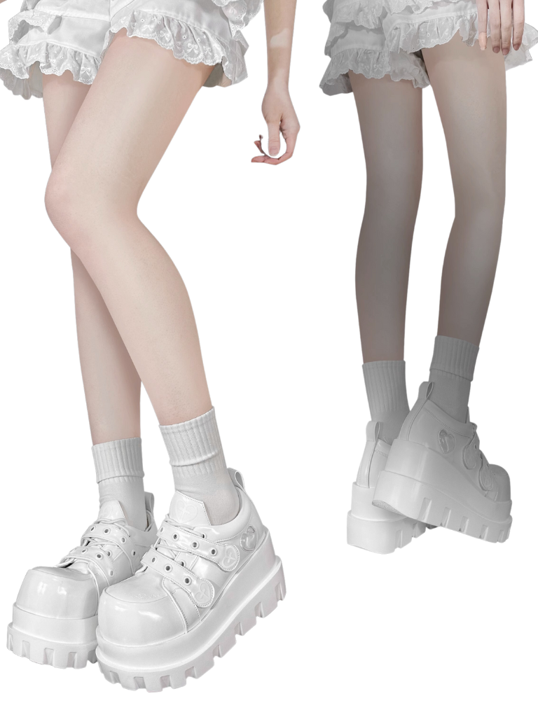 Punk Love Cross Macaron Subculture Platform Shoes