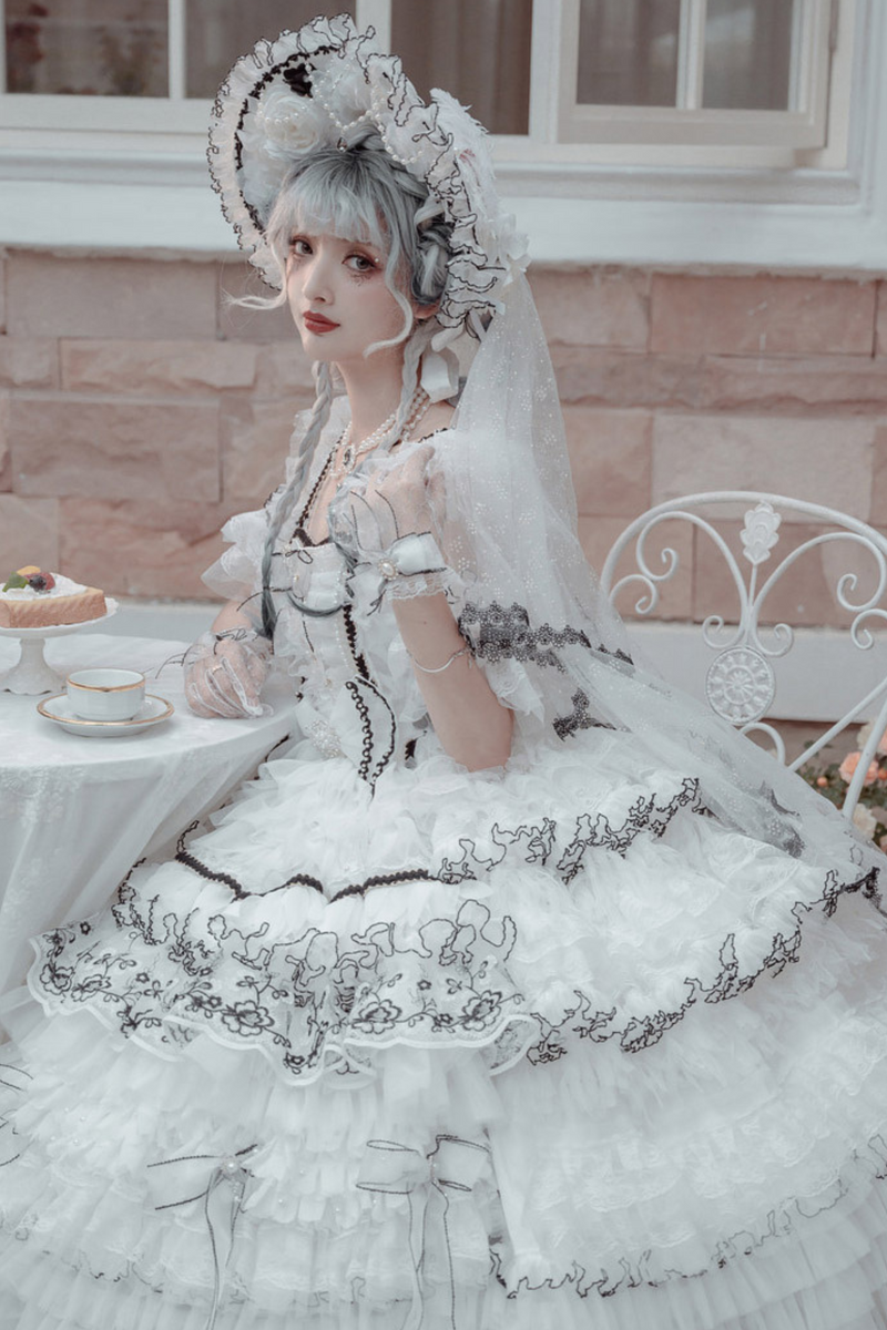 Dark Night Stars Wedding Lolita Dress