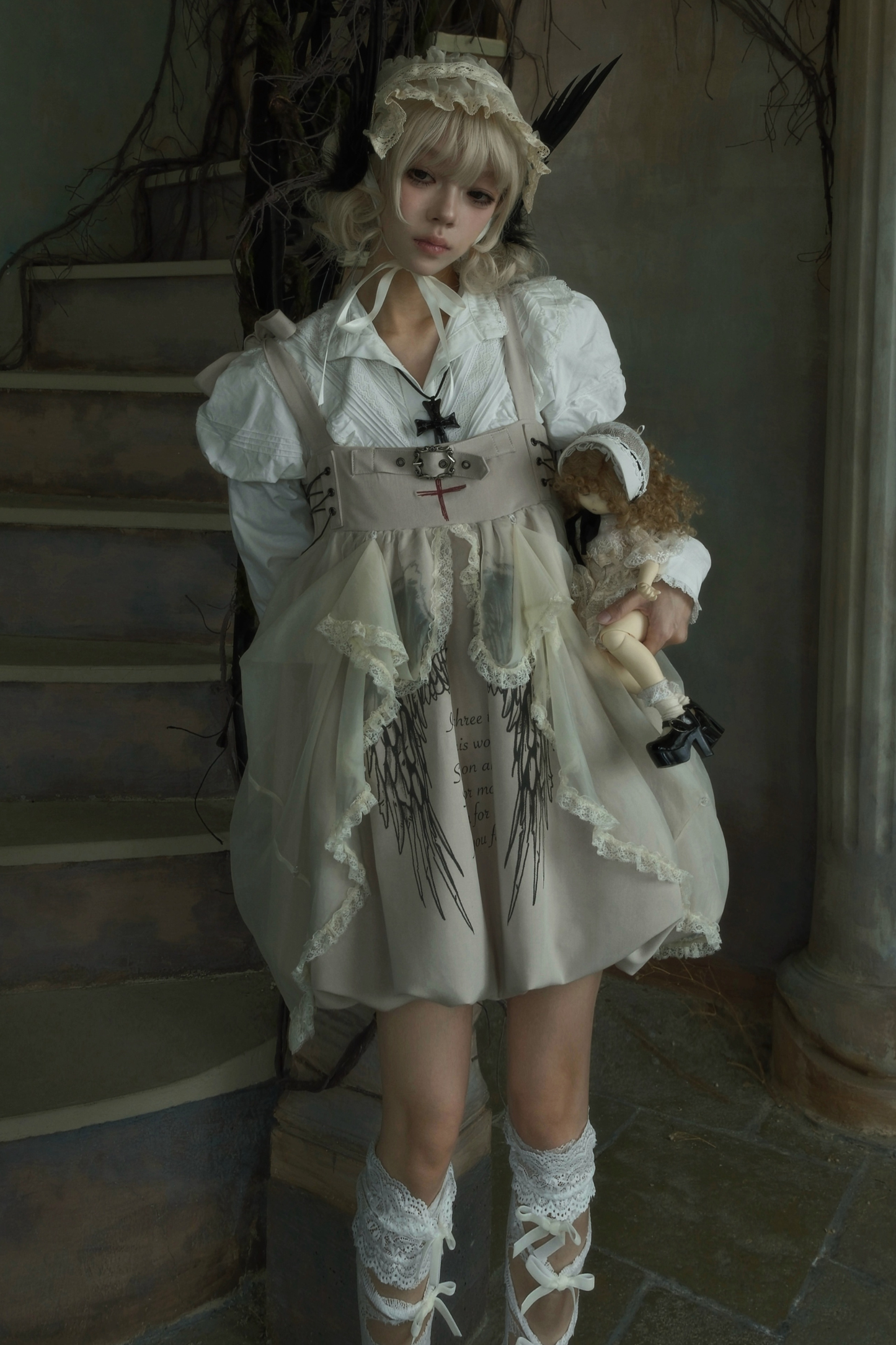Gothic Balloon Suspender Dress
