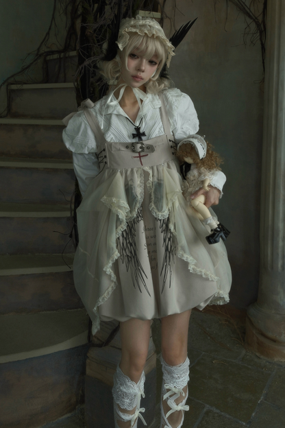 Gothic Balloon Suspender Dress