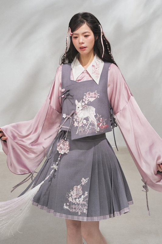 Sakura Rhythm Hunt Vest + Shirt + Skirt + Pants + Accessories