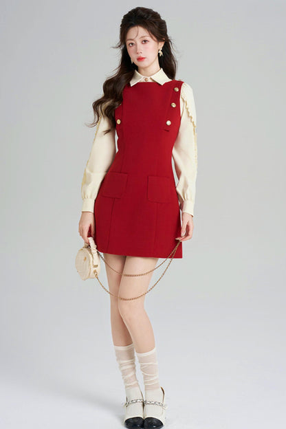 French Retro A-line Dress + Top