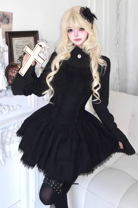 Gothic Top + Lace Skirt