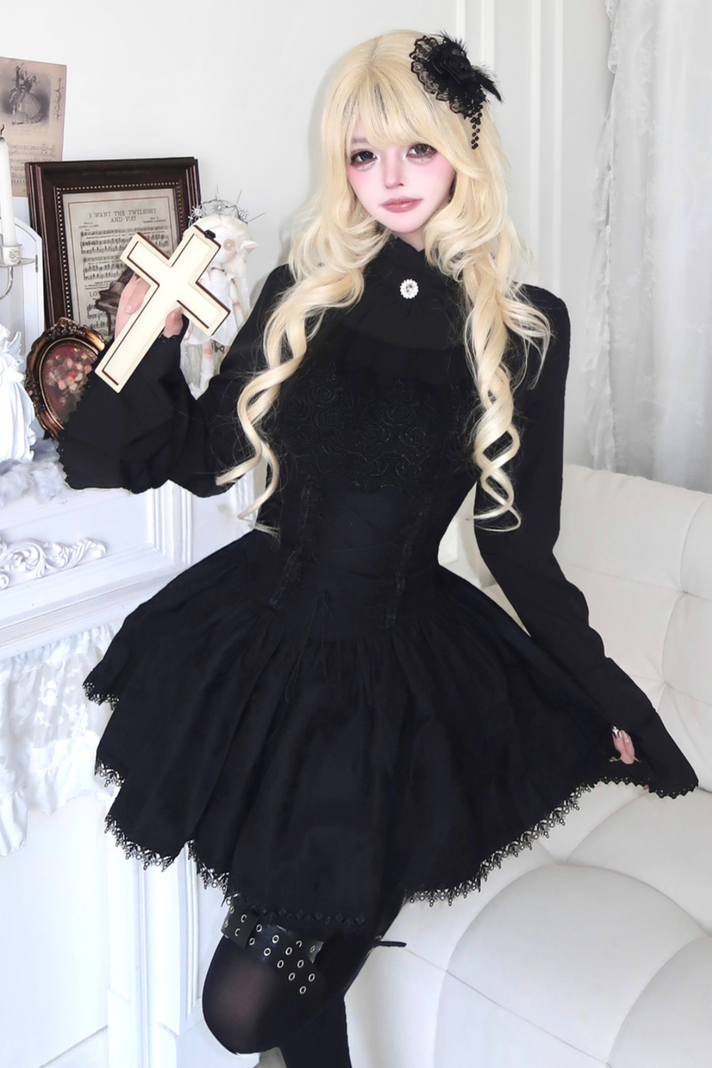 Gothic Top + Lace Skirt