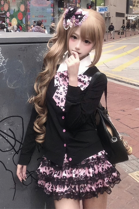 Pink Leopard Skirt + Top