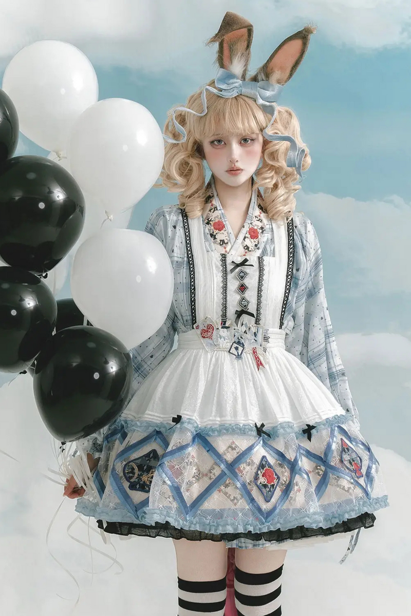 Alice in Wonderland Lolita Dress + Apron + Accessories