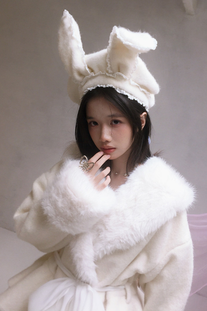 Lace Rabbit Ears Beret