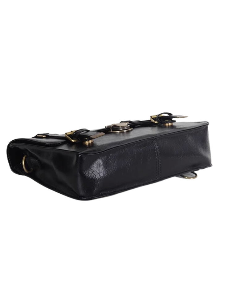 Classic Satchel Bag in Leather-look