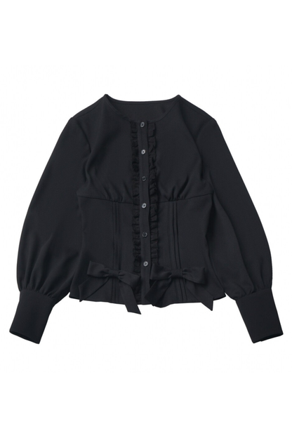Ruffled Dress + Short Cape + Shirt + Skirt