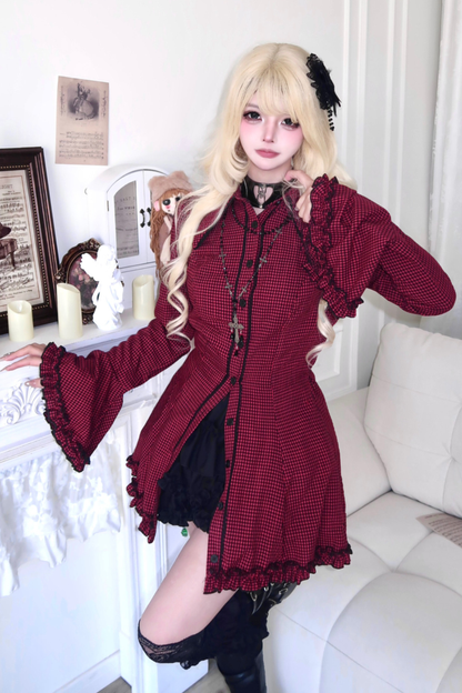 Gothic Little Plaid Pattern Dress