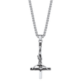 Unside Down Cross Crucifix Necklace Pendant for