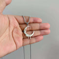Dripping Crescent Moon Necklace