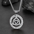 Celtic Knot Necklace With Viking Runes for