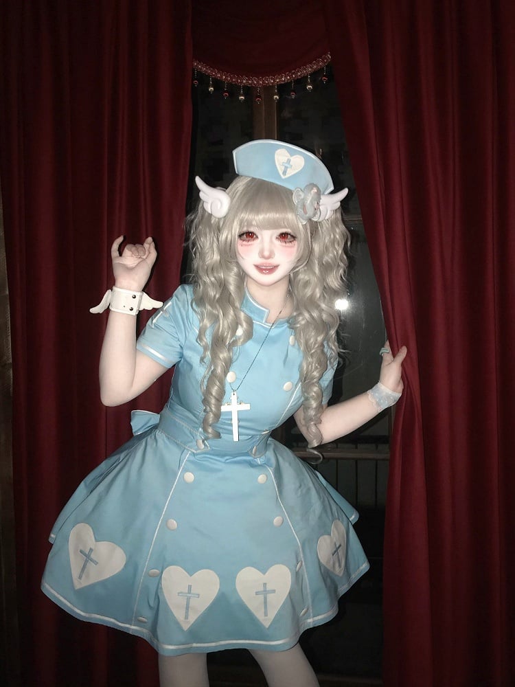 [pre-order Deadline: May 4] Heart Cross Nurse Cosplay Lolita Series Nurse Hat