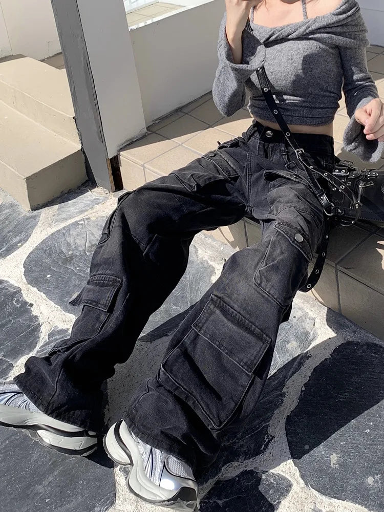 Baggy Cargo Pants Black