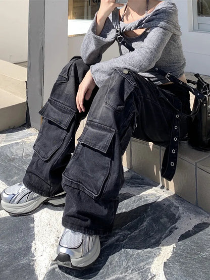 Baggy Cargo Pants Black