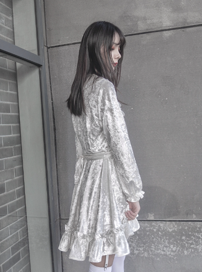 Moonlight Accent Velvet Skirt Dress