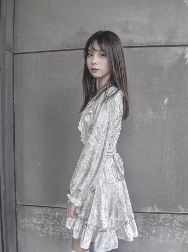 Moonlight Accent Velvet Skirt Dress