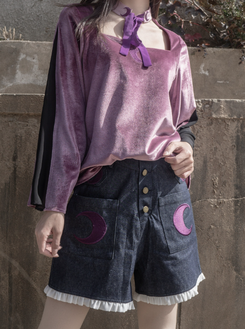 Dark Purple Twin Velvet Dress Set