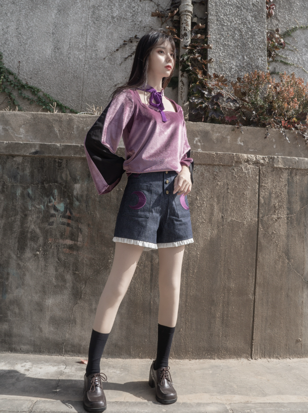 Dark Purple Twin Velvet Dress Set