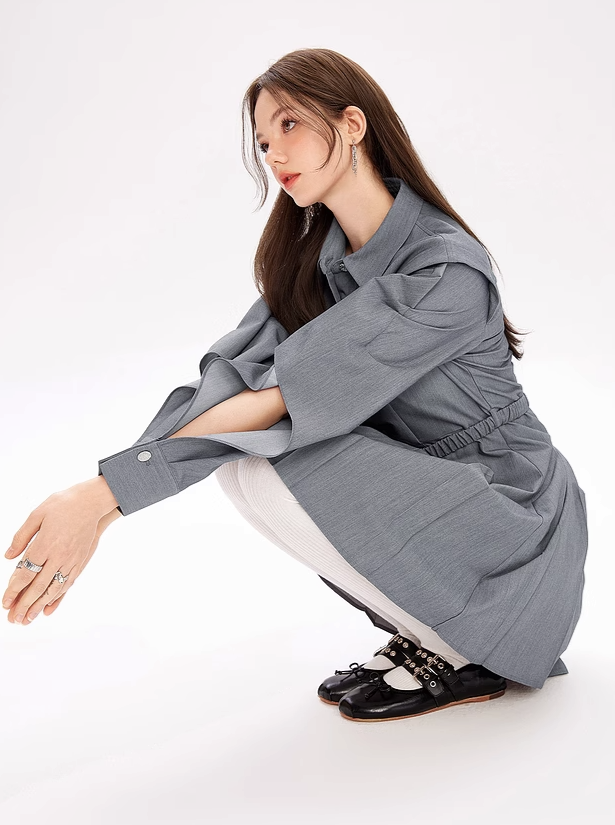 Waist Design Pleated Dress