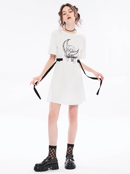 Punk Dark Waist T Shirt Dress