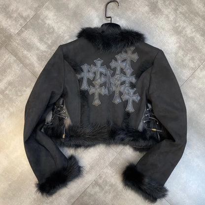 Gothic Puffer Jacket Black