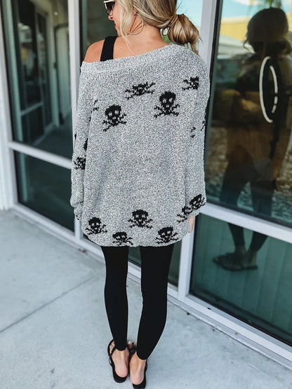 Skull Sweater Gray