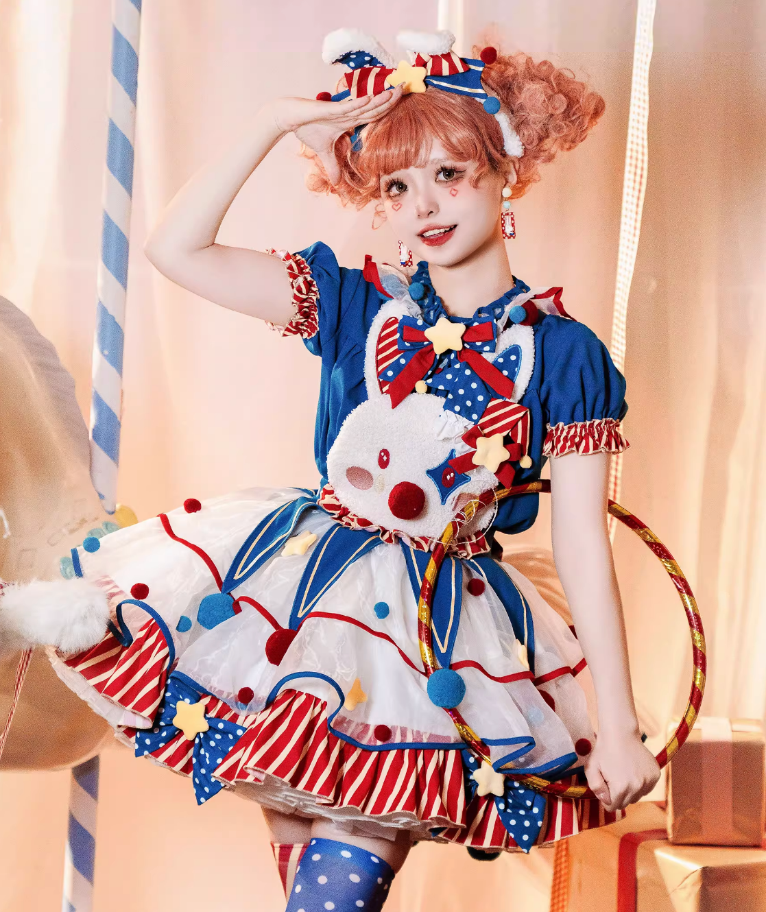 [pre-order] Circus Piero Bunny Dress Set Complete
