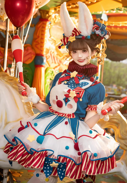 [pre-order] Circus Piero Bunny Dress Set Complete