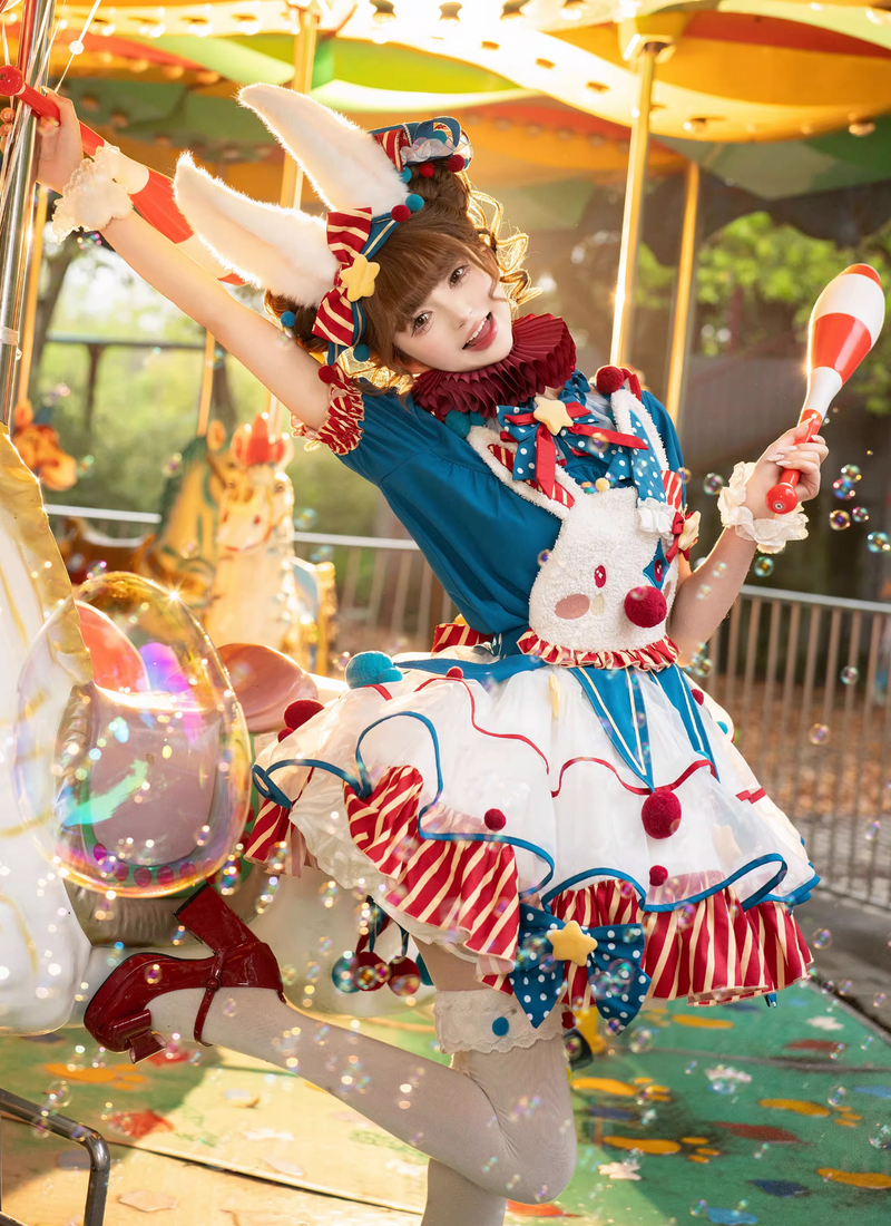 [pre-order] Circus Piero Bunny Dress Set Complete