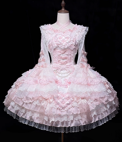 [pre-order Deadline: April 3] Pure Sweet Rose Fantasy Tiered Lolita Dress