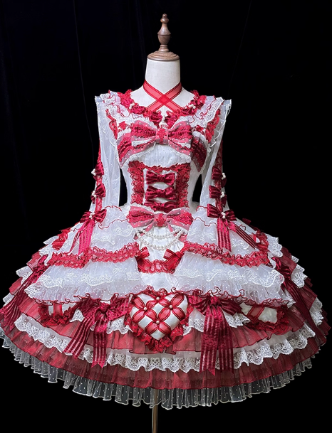[pre-order Deadline: April 3] Pure Sweet Rose Fantasy Tiered Lolita Dress