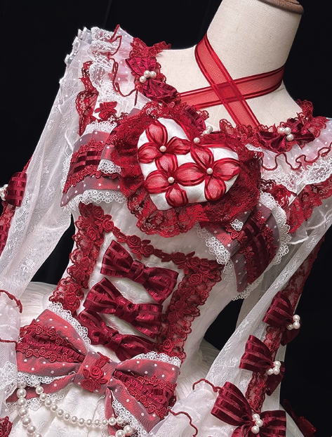 [pre-order Deadline: April 3] Pure Sweet Rose Fantasy Tiered Lolita Dress