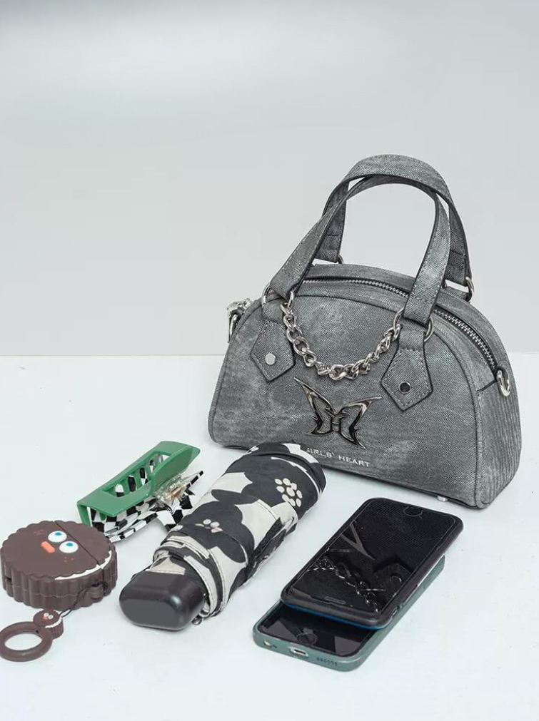 Y2k Butterfly Design Mini Boston Bag