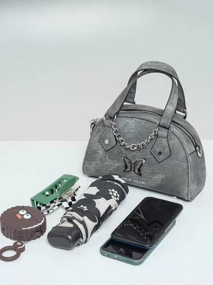 Y2k Butterfly Design Mini Boston Bag